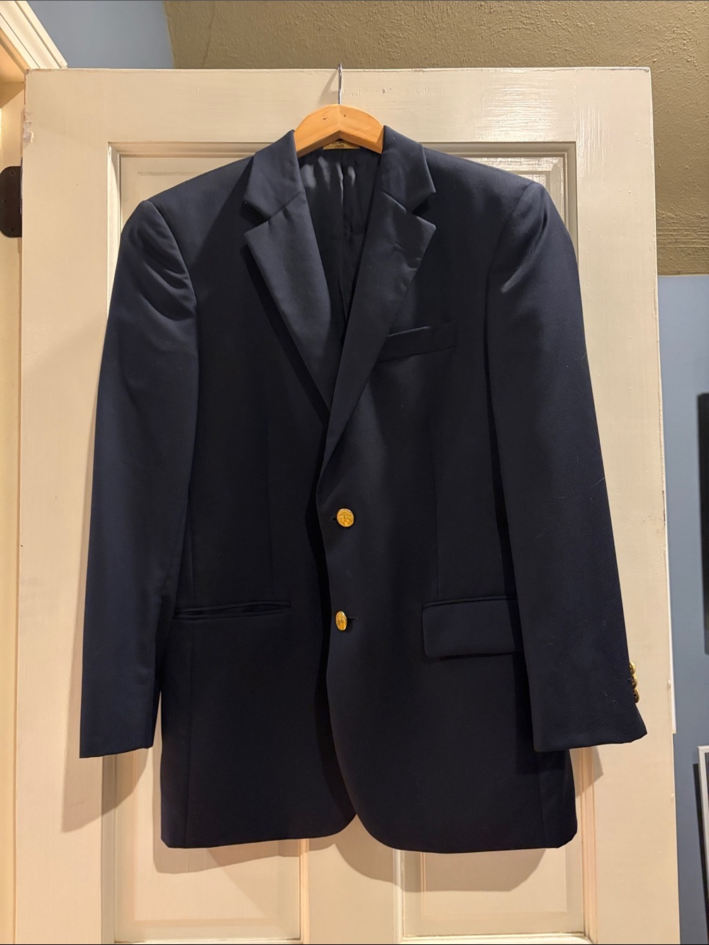 Brooks Brothers Navy Blazer with Gold Buttons